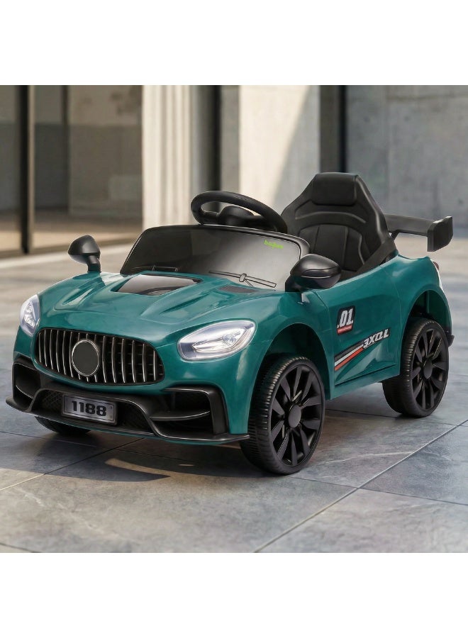 Baybee Benzy Battery operated Car for Kids, Kids Ride on Car with Led Light, Music & Remote Control｜Battery Baby Car Ride on Toy｜Childrens Car for Toddlers ｜Electric Car for Kids 2 to 5 Years Boys Girls Green - Image 1