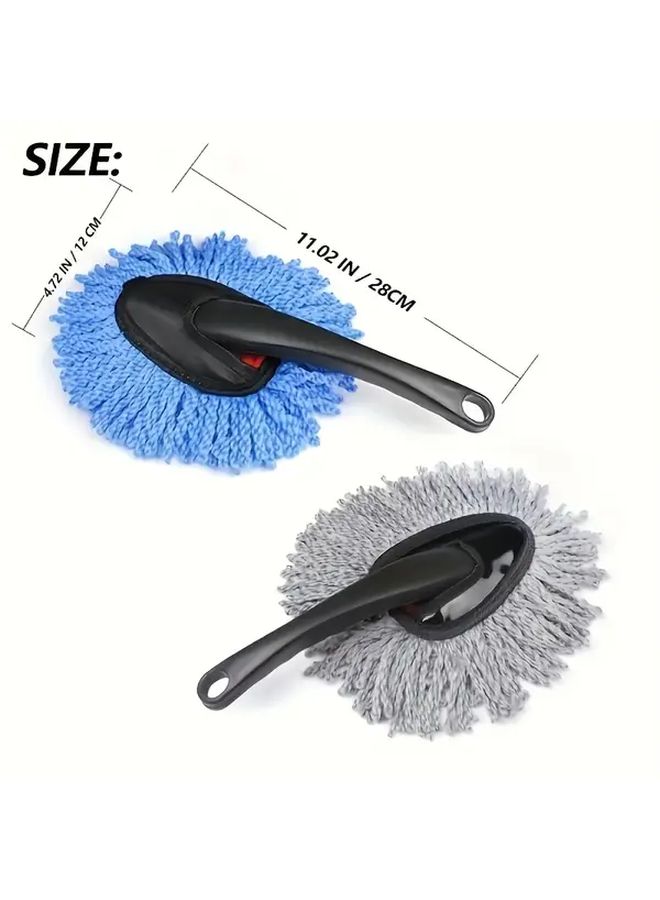 Blue Car Duster Flexible Washable Dusting Tool For Cars Computer Cleaning High Quality Fibers Reusable Duster Compact Design Easy To Use And Clean - Image 4