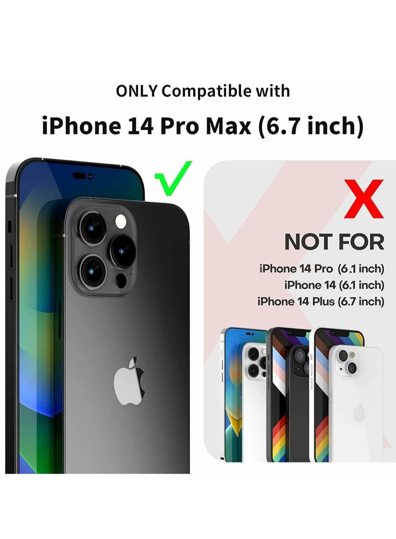 ACLIX Leather Case with grip for iPhone 14 Pro Max, Magnetic Cover Car Mount Kickstand & Holder, Stand Vertical & Horizontal Case, Hand Free, for iPhone 14 Pro Max (Dark Green) - Image 2