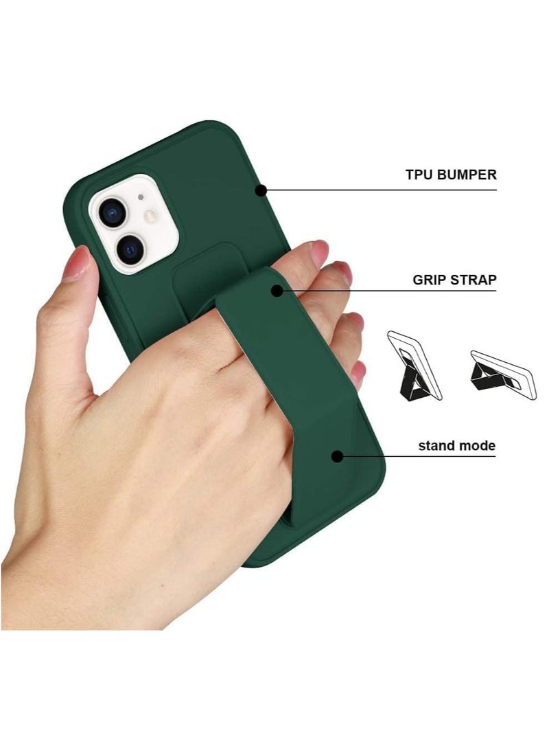 ACLIX Leather Case with grip for iPhone 14 Pro Max, Magnetic Cover Car Mount Kickstand & Holder, Stand Vertical & Horizontal Case, Hand Free, for iPhone 14 Pro Max (Dark Green) - Image 3