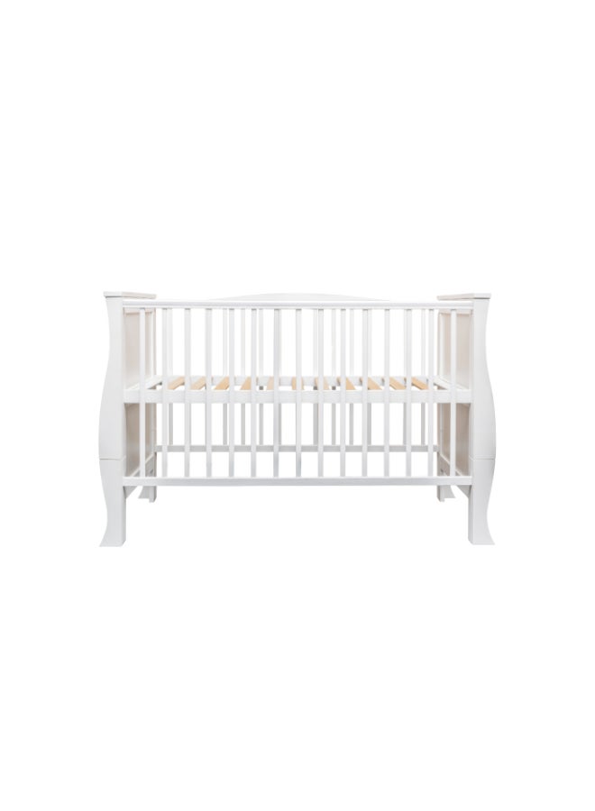 Kinder Valley 3-In-1 Hannah Sleigh Cot Bed - White - Image 2