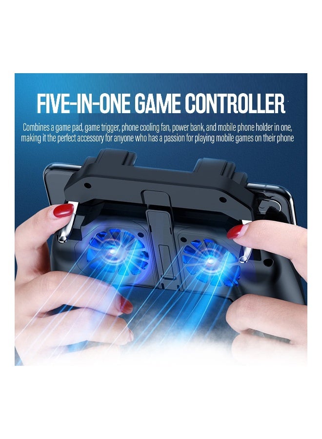 Mobile Game Controller with 5000mAh Power Bank  Cooling Fan, Phone Game Controller with L1R1 Triggers Joystick for PUBG/Call of Duty/Fortnite, Phone Gaming Grip Gamepad for 4.7-7 Android iOS Phone - Image 5