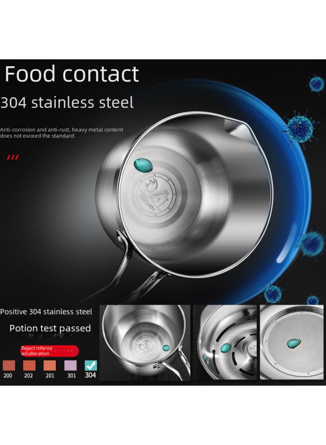 304 Stainless Steel Egg Separator Bucket Egg White Separation Beater Baby Food Pot Frying Pan-Specifications:Large Egg Separator  - Image 5