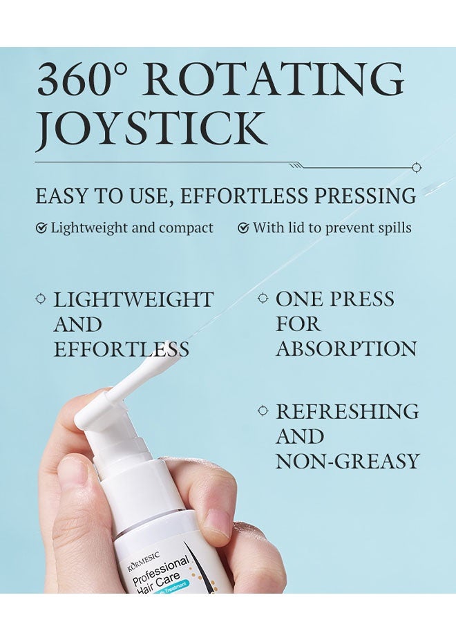 Kormesic سيروم نمو الشعر مينوكسيديل 5٪، للرجال والنساء، علاج نمو الشعر واللحية مع البيوتين وإكليل الجبل لعلاج ترقق وتساقط الشعر 30 مل - عبوتان - Image 4