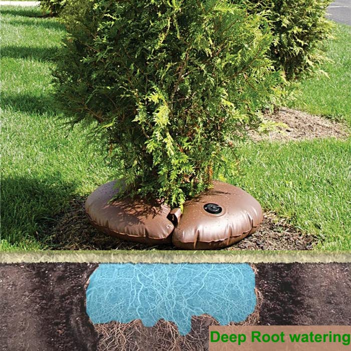 Highlight All New Extra Large 20 Gallon Tree Watering Ring/Bag(2 Pack),Deep Root&Slow Release&Automatic Drip Irrigation Watering System, Low-Profile Great for Multi-Trunk Newly Planted Small Trees and Shrubs - Image 3