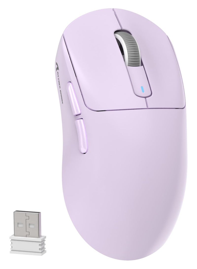 Attack Shark X3 Lightweight Wireless Gaming Mouse with Tri-Mode 2.4G/USB-C Wired/Bluetooth,Up to 26K DPI, PAW3395 Optical Sensor,5 programmable Buttons for PC/Laptop/Win/Mac - Image 1