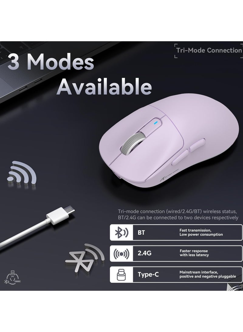 Attack Shark X3 Lightweight Wireless Gaming Mouse with Tri-Mode 2.4G/USB-C Wired/Bluetooth,Up to 26K DPI, PAW3395 Optical Sensor,5 programmable Buttons for PC/Laptop/Win/Mac - Image 4