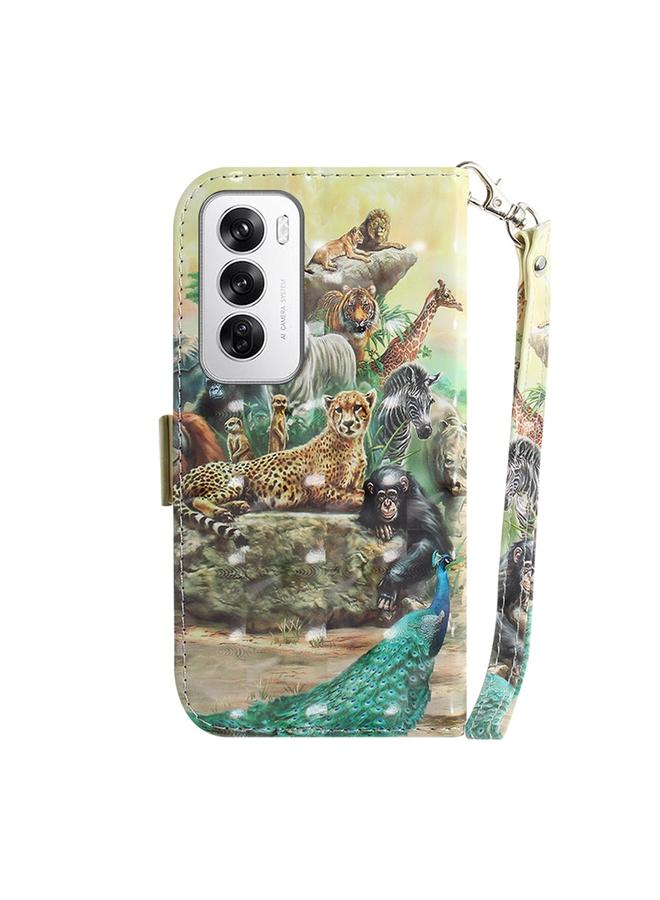 S-TOP Case For OPPO Reno12 5G Global 3D Colored Horizontal Flip Leather Phone Case - Image 3