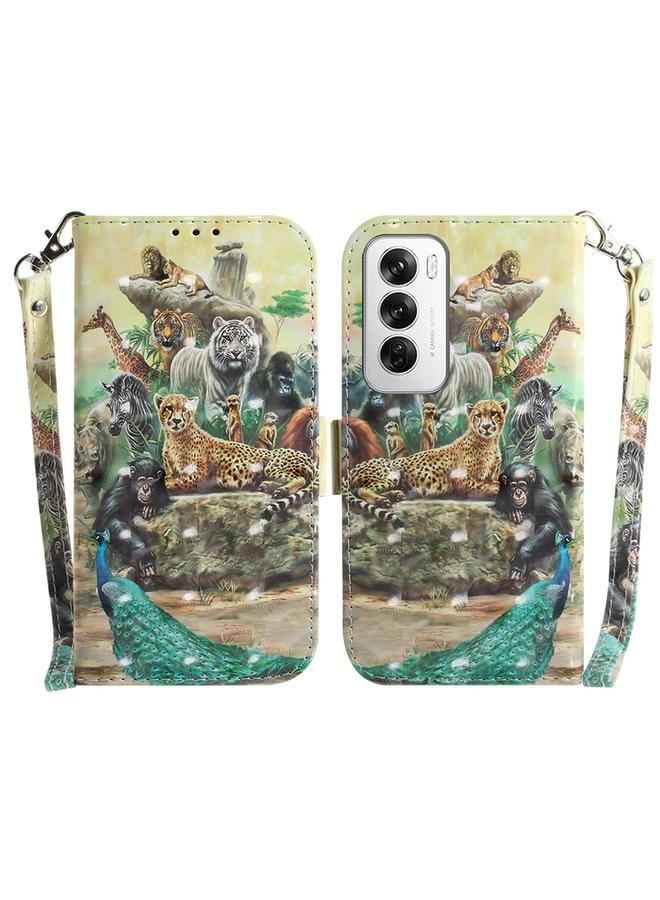 S-TOP Case For OPPO Reno12 5G Global 3D Colored Horizontal Flip Leather Phone Case - Image 1