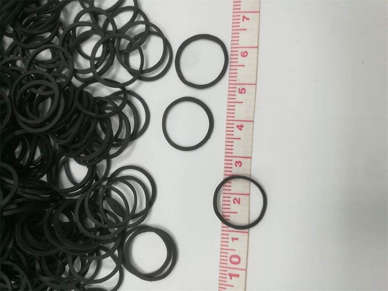 Tandem Small Elastics Stretchy Hair Tie Ponytail Hair Rubber Band Black 500 pcs Pack of 1 - Image 3