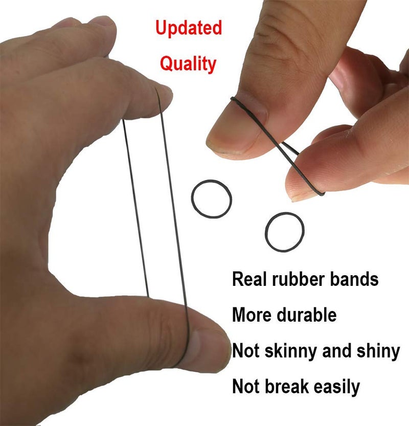 Tandem Small Elastics Stretchy Hair Tie Ponytail Hair Rubber Band Black 500 pcs Pack of 1 - Image 4