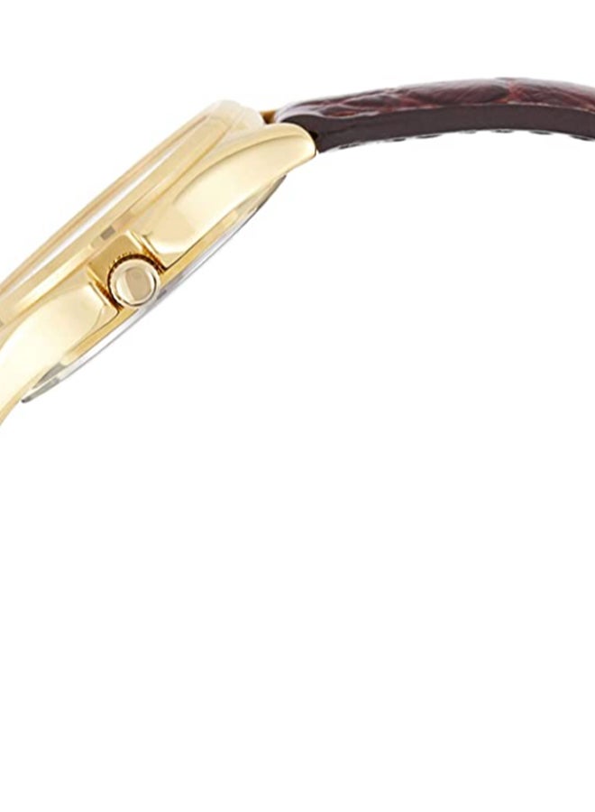كاسيو ساعة يد بعقارب وسوار من الجلد طراز LTP1183Q-7ADF - مقاس 32 ملم - لون بني نساء - Image 4