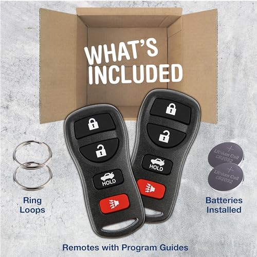KeylessOption Keyless Entry Remote Control Car Key Fob for Nissan Infiniti KBRASTU15 (Pack of 2) - Image 2