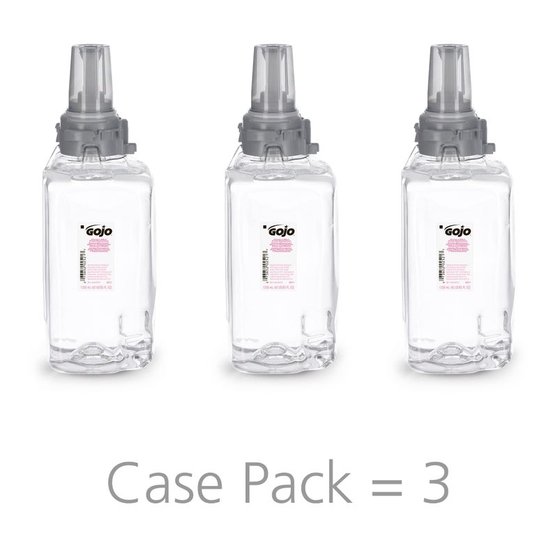 GOJO Clear & Mild Foam Handwash, Fragrance Free, EcoLogo Certified, 1250 mL Foam Soap Refill ADX-12 Push-Style Dispenser (Pack of 3) - 8811-03 - Image 3
