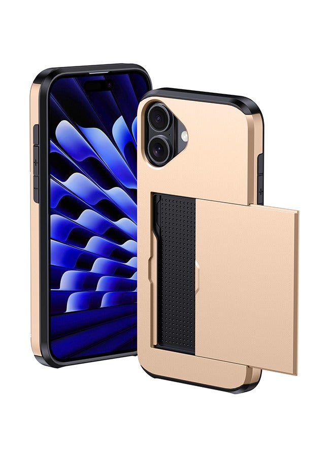 Captaintech iPhone 16 Case with Stuck, Anti-Fingerprints Anti-Scratch Cover, Dropproof Protective Cover (Golden) - Image 2