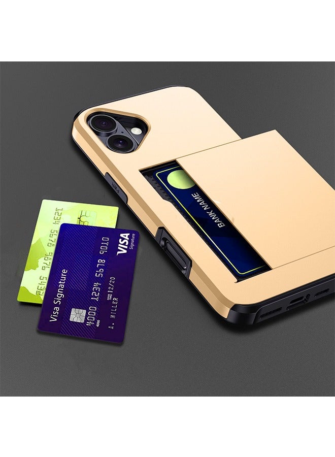 Captaintech iPhone 16 Case with Stuck, Anti-Fingerprints Anti-Scratch Cover, Dropproof Protective Cover (Golden) - Image 4