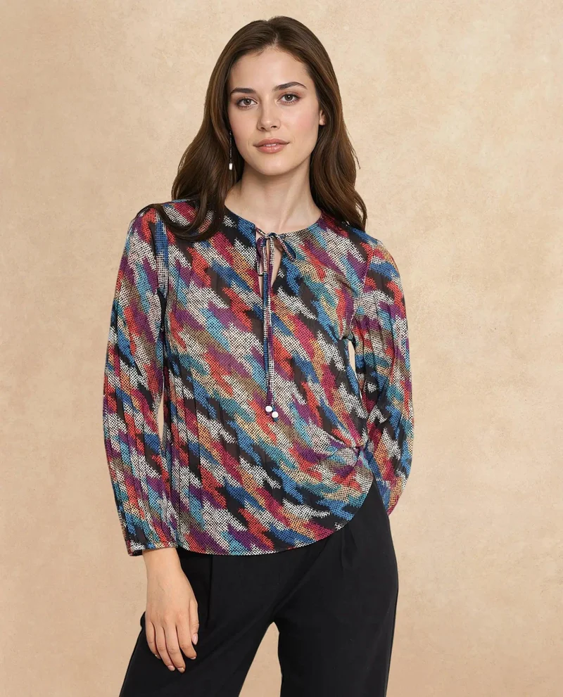 Rareism Women's Abstract Print Top