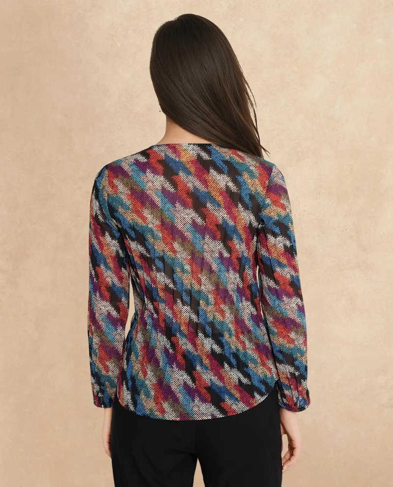 Rareism Women's Abstract Print Top