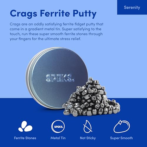 Speks Original Crags Ferrite Putty | 500+ Ferrite Stones in a Tin, Fidget Toy for Stress Relief, Sensory Desk Toy for Adults & Teens 14+ | Oil, Medium - Image 2