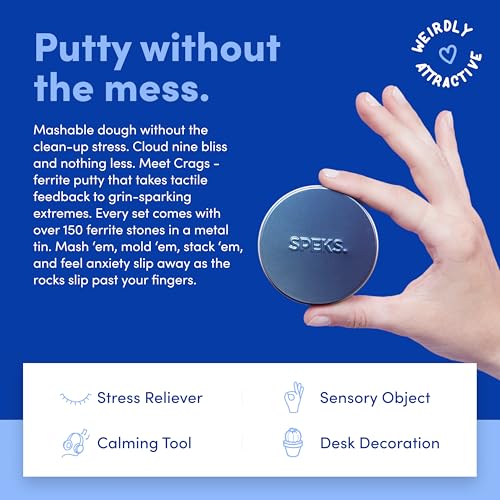 Speks Original Crags Ferrite Putty | 500+ Ferrite Stones in a Tin, Fidget Toy for Stress Relief, Sensory Desk Toy for Adults & Teens 14+ | Oil, Medium - Image 3