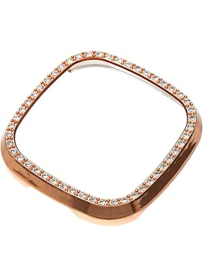 Rose Gold Electroplated Full Body Shell Case for Fitbit Watch Daily Use - Image 1