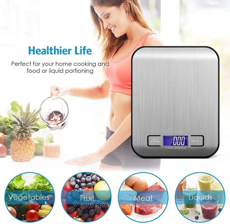 Fagva Kitchen Scale Digital Weight Scale Machine Jewellery Gold Weighing Scale Weigth Checking Device Stainless Steel Weight Measuring Scale - Image 5