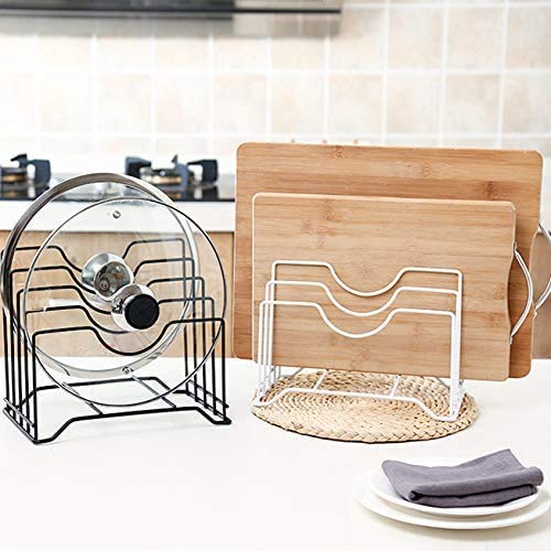 Sajag Metal Cutting Board Organizer BakeWare and Kitchenware Cabinet Black - Image 5