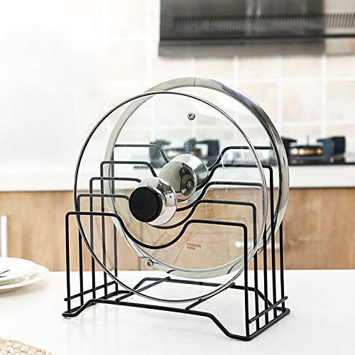 Sajag Metal Cutting Board Organizer BakeWare and Kitchenware Cabinet Black - Image 2