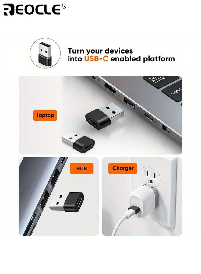REOCLE USB to Type-C Adapter Safe Charging Fast Transfer OTG Function Portable Charger Cable Converter for Air Pods IPhone Ipad and MacBook - Image 5