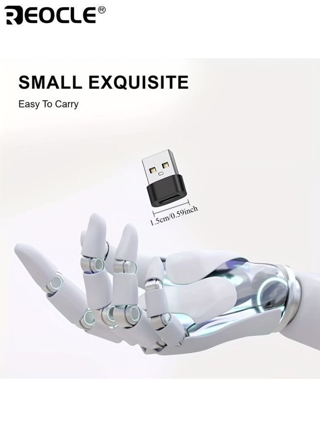 REOCLE USB to Type-C Adapter Safe Charging Fast Transfer OTG Function Portable Charger Cable Converter for Air Pods IPhone Ipad and MacBook - Image 4