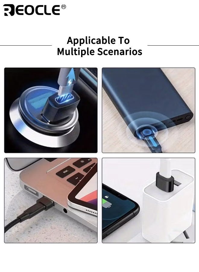 REOCLE USB to Type-C Adapter Safe Charging Fast Transfer OTG Function Portable Charger Cable Converter for Air Pods IPhone Ipad and MacBook - Image 5
