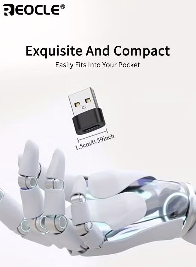 REOCLE USB to Type-C Adapter Safe Charging Fast Transfer OTG Function Portable Charger Cable Converter for Air Pods IPhone Ipad and MacBook - Image 3