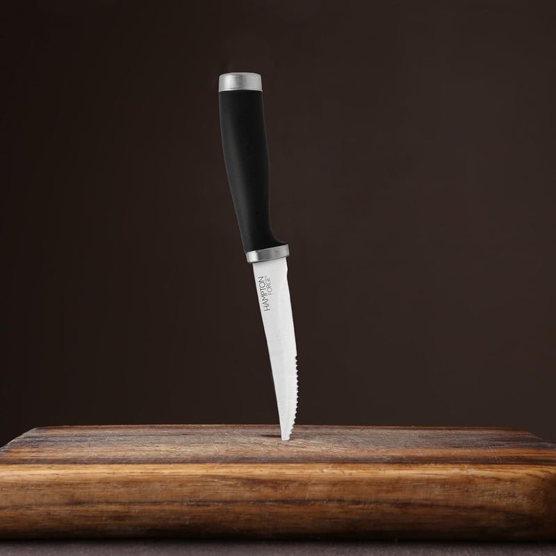 Hampton Forge Epicure–4PieceSteak KnifeSet–Black, Silver - Image 2