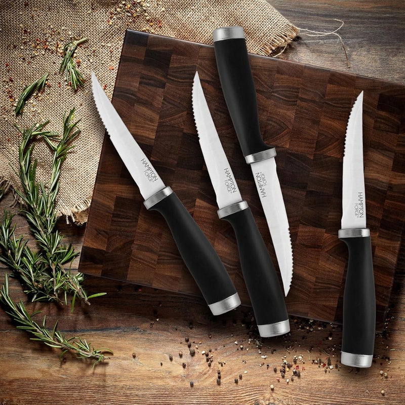 Hampton Forge Epicure–4PieceSteak KnifeSet–Black, Silver - Image 3