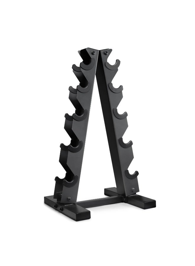 كيو حامل دمبل فقط، حامل الوزن لدمبيل الإطار الصغير المنزل صالة الألعاب الرياضية موفر المساحة (يمكن وضع خمسة أزواج من الدمبيل) - Image 1