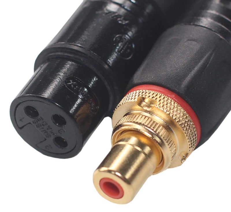 ANTOP ANTENNA KK MA-ZA 3pin XLR Female to RCA Female Adapter, XLR to RCA Converter Gender Changer Audio Coupler Connector. MA-ZA (2 Pack) - Image 2