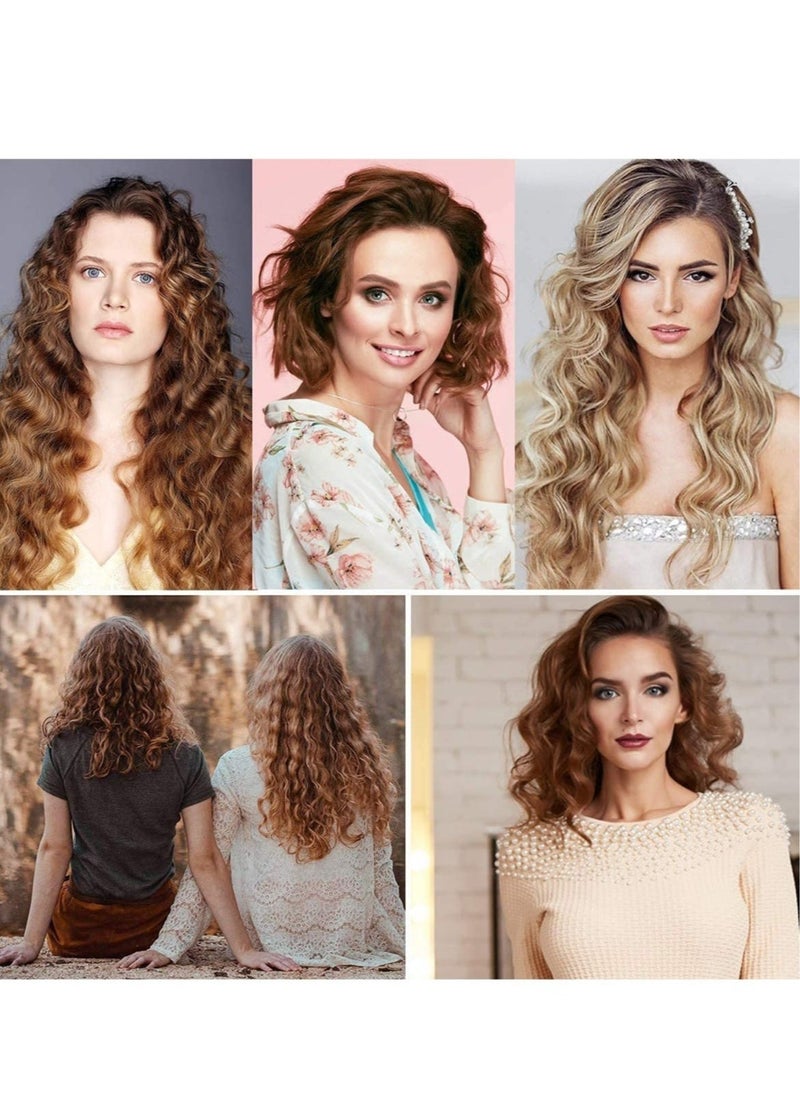 ELTRAZONE Three Barrel Curling Iron Wand Hair culer hair wave hair iron Ceramic Tourmaline Triple Barrels, Dual Voltage Crimp - Image 2