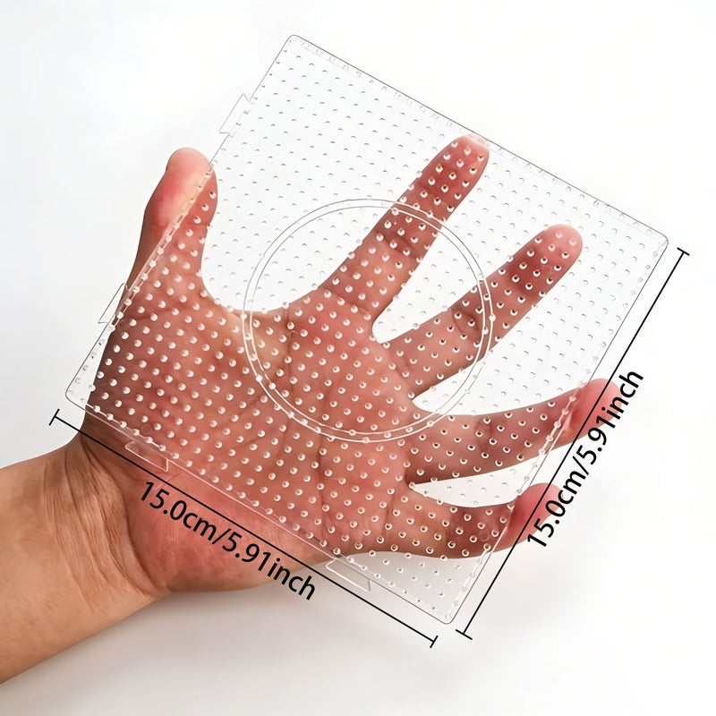 2Pcs Transparent Bead Melting Mats for 5mm Interlocking Beads DIY Craft Tool - Image 4