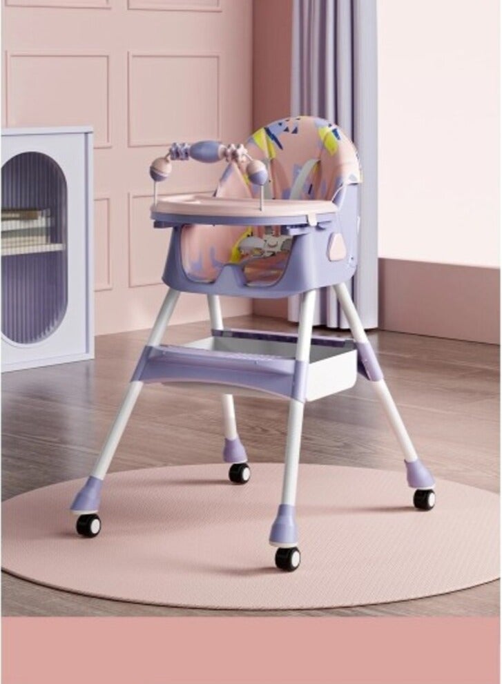 FULL JOY Multi-functional adjustable foldable baby dining and dining chair with hanging toys - Image 2