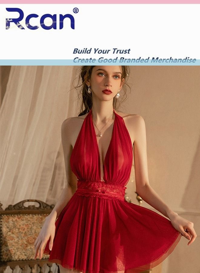 Lingerie For Women One Size Teddy Babydoll V Neck Underwear Nightwear With Stockings Backless Ladies Boudoir Outfits Clubwear Sleepwear
