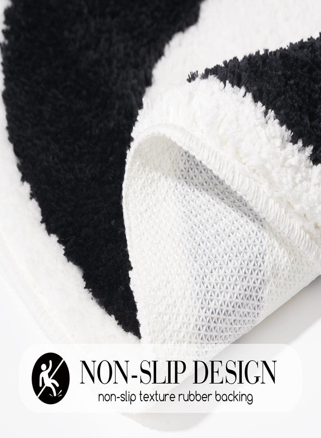 ELDONE سجادة إلدون السوداء على شكل كرة 8، سجادة دائرية فريدة وجميلة وممتعة بحجم 24" لغرفة النوم والحمام وغرفة المعيشة والسكن الجامعي، غير قابلة للانزلاق وقابلة للغسل، سجادة أرضية جمالية غريبة، هدية مضحكة لعشاق البلياردو - Image 5