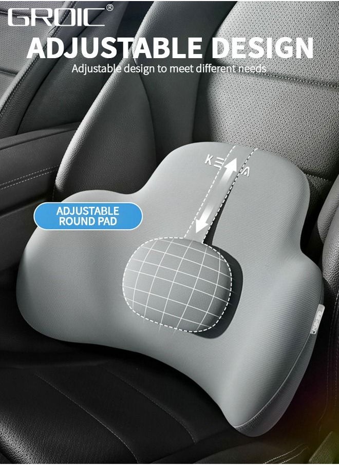 GROIC Lumbar Support Pillow for Car,Car Back Support,Memory Foam Low Back Cushion for Back Pain Relief,Automotive Interior  - Image 5