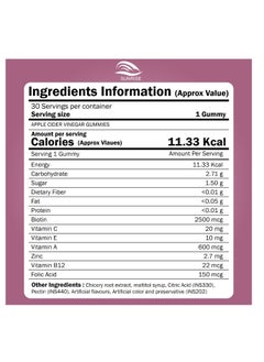 SUNRISE Hair Vitamins Biotin 2500mcg Gummies 30's | Enriched With Vitamin C, Vitamin E, Zinc & Folic Acid For Stronger and Thicker Hair  - Image 2