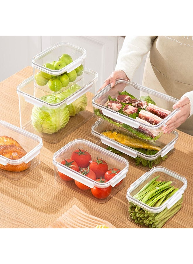 DANUBE HOME Proo Food Container Polyethylene Terephthalate plus Tpe Re-Usable Food Storage Containers Stackable Kitchen Organizer Boxes For Kitchen & Dining Room L18.5Xw14Xh10.5Cm - Clear  - Image 4