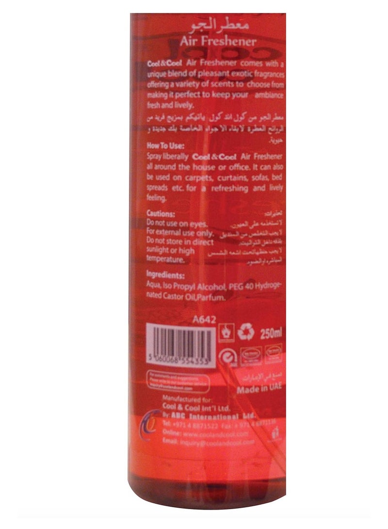 كول اند كول معطر جو بالرمان 250 مل - يدوم طويلاً، آمن، غير سام، رائحة منعشة ومهدئة، يحسن المزاج، مزيل للرائحة - Image 4