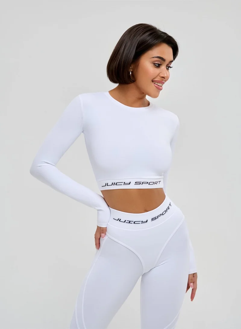 Bona Fide Rashguard Midi Juicy White Bona Fide Workout Tops for Women - Short/Long Sleeve Compression Shirt - Breathable Tight Crop Top for Gym, Running, Yoga for Women | Best Price UAE