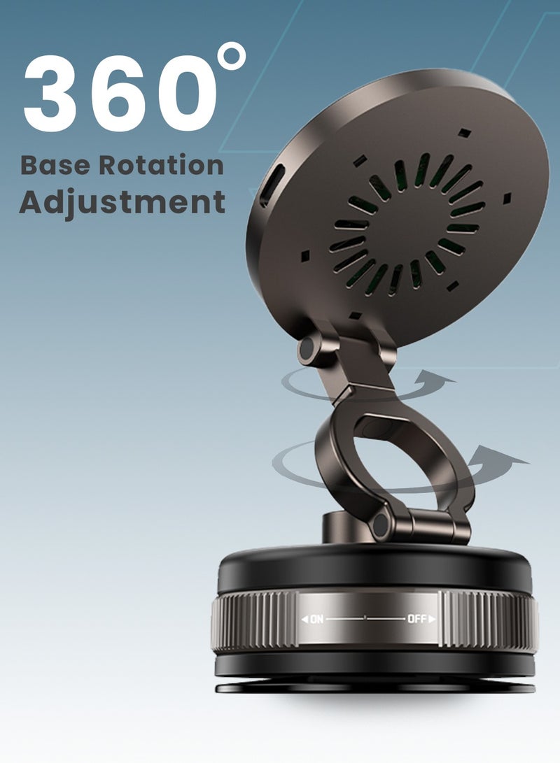 Moxedo 2 in 1 Car Phone Holder 15W Wireless Car Charger Vacuum Suction Cup Phone Holder for Dashboard / Windshield with Metal Plate Compatible for All Smartphones - Image 5