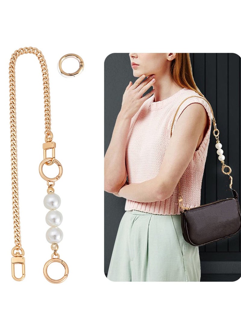 23-Inch Gold Purse Chain with Spring O-Ring Buckle - Universal Tote and Satchel Chain Extender, Perfect Replacement Strap for Women’s Bags, Ideal Gift Option