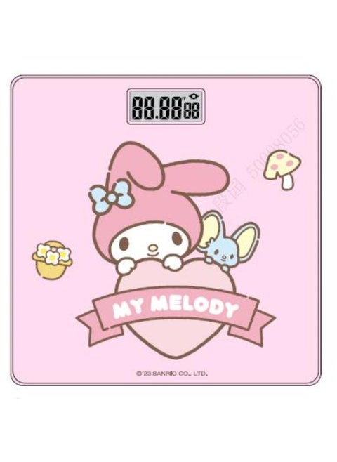 Stay on top of your health with this My Melody-themed 28cm digital body weight scale with tempered glass.