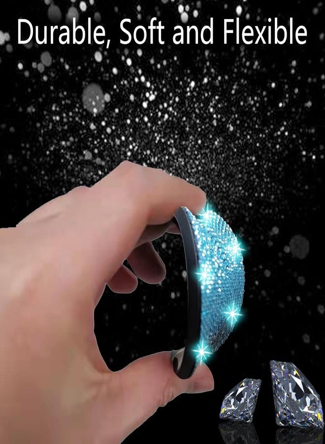 NBTEPEM 2pcs Bling Car Cup Holder Coaster, 2.75 inch Anti-Slip Shockproof Universal Fashion Car Coasters Insert Bling Crystal Rhinestone Automotive Interior Accessories for Women (2 pcs, Aquamrine) - Image 5